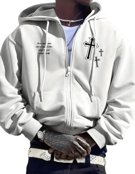 MST God Did Zip-Up Hoodie White
