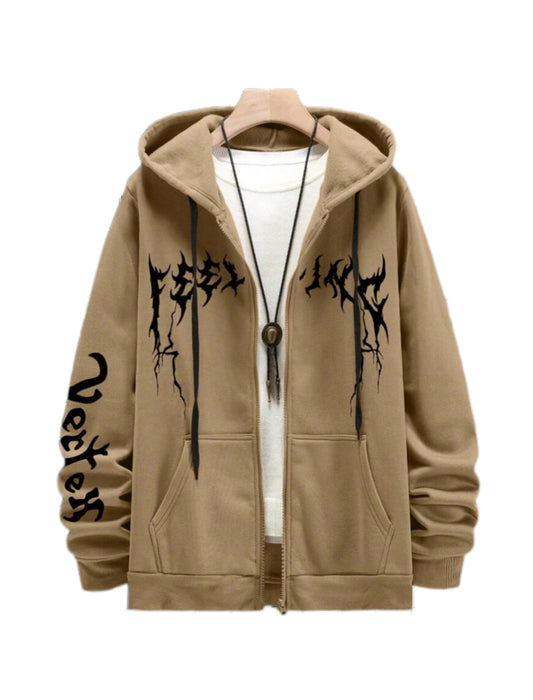 MST Street Era Zip-up Hoodie Brown sugar