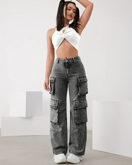 MST Luxury Baggy jeans Dark Grey (Woman)